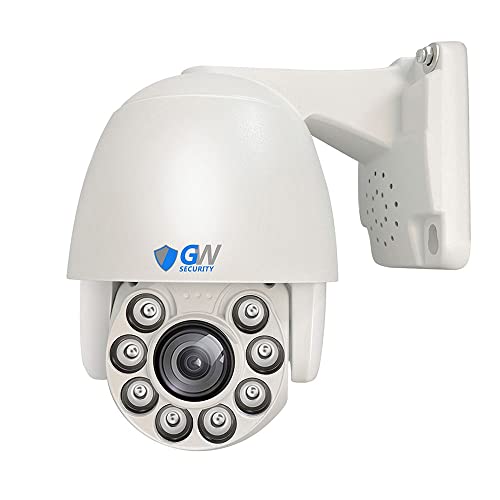 GW Security 8MP Pan Tilt Zoom 2-Way Audio IP PoE 5X Optical Zoom 4K 3840 x 2160p Starlight Outdoor Indoor Waterproof Security High Speed Dome PTZ Camera with 260ft IR Night Vision (GW801PTZ)