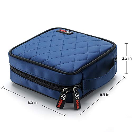 Ccidea 40 Capacity Cd/Dvd Case Holder Portable Disc Wallet Storage Binder Nylon Cd Bag (Blue) #TOP1