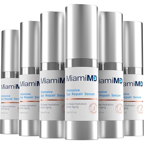 Eye Serum (15ml) Under Eye Treatment for Dark Circles, Crow's Feet & Eye Bags - Eye Serum for All Skin Type - Anti-Aging Under Eye Cream - Reduces Eye Puffiness - For Day & Night Time Use - 6 PACK