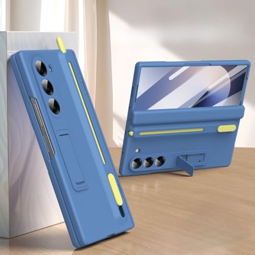 Coque Samsung Galaxy Z Fold 7 antichoc avec rangement stylet bleu