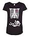 Maternity Baby Girl Skeleton Pregnant Black DT T-Shirt (Large, Black)