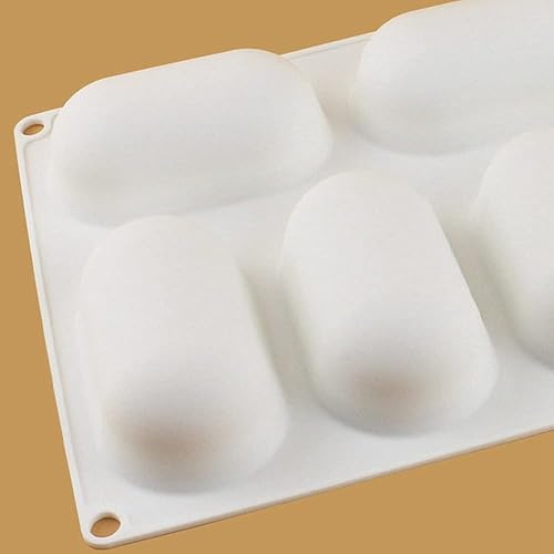 Miniatura 7 de Molde de jabón de silicona de forma ovalada 3D de 8 ranuras para hacer jalea hecha a mano, herramienta de molde de pastel