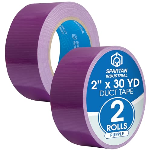 Spartan Industrial - 2 X 30 yd Purple Duct Tape - 2 Colored Tape Rolls for Crafts Repairs and More - No Residue 9 Mil