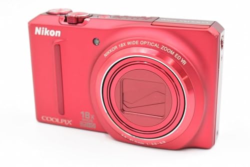 Nikon COOLPIX S9100 12.1 MP CMOS Digital Camera with 18x NIKKOR ED Wide-Angle Optical Zoom Lens and Full HD 1080p Video (Red) by Nikon - Used condition - Image 2