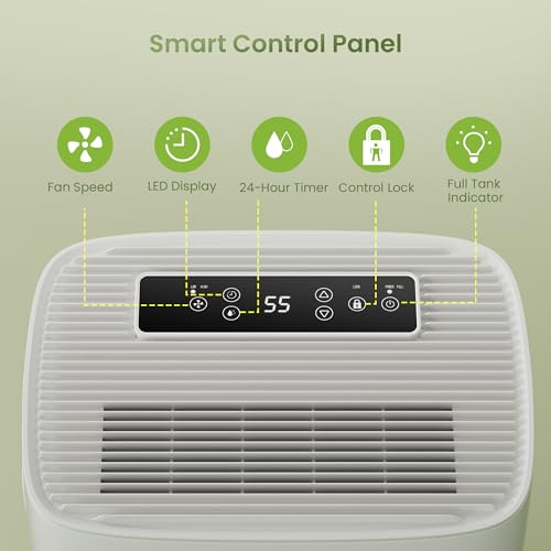 Image of Waykar 130 Pints 6,500 Sq. Ft Dehumidifier with Drain Hose for Commercial and Industrial Large Rooms, Warehouses, Storages, Home, Basements and Bedroom with 2.04 Gal Water Tank