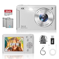 Canada: UHD 4K Digital Camera, Upgrade True 50MP Vlogging Camera, 16X Digital Zoom, 32GB High-Speed SD Card, Autofocus, 2.8'' LED Screen, Anti- Shake, 2 Large Batteries, For Kids Student Teens Adult Beginner - View #6