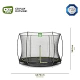EXIT Toys Silhouette Bodentrampolin - ø244cm - Kompaktes Rundes Inground Gartentrampolin Outdoor für Kinder - Mit Sicherheitsnetz und Fußschutzsystem - Sicherer Einstieg - Gute Sprungkraft - Schwarz - 3