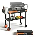 Foldable Heavy-Duty Grill Cart, Outdoor Grill Table Compatible with Blackstone 17/22” Griddles.Designed for Outdoor and BBQ Enthusiasts, Easy to Move, Ideal for Camping, Tailgating and Backyard Party