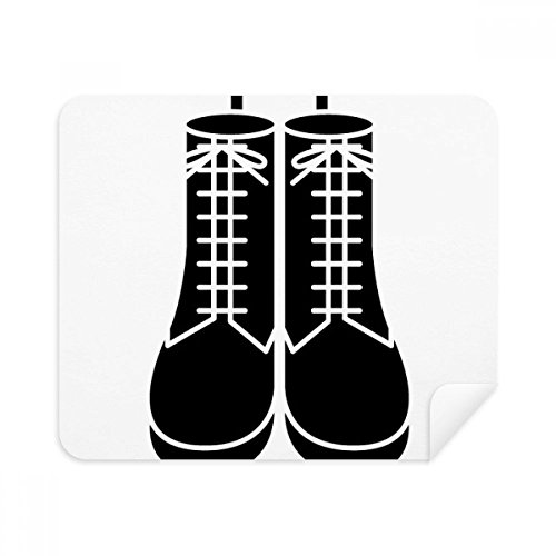 Chiffon de nettoyage lunettes motif bottes noires lot de 2 essuie-écrans en microfibre suède