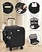 Relavel Rolling Makeup Case Professional Makeup Train Case, Makeup Brush Bag Makeup Artist Travel Bag with Wheels, 4-in-1 Portable Travel Beauty Trolley Case for Cosmetology Storage(Black)