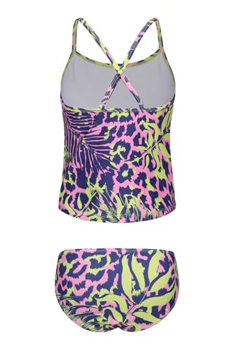 Image of Girls Two Piece Tankini Swimsuits Tie Dye Bathing Suit Kids Hawaiian Swimwear Set 3-16 Years