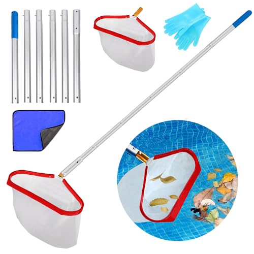 Kit Pulizia Piscina,Retino per Piscina,Retino Piscina Pulizia-Robusto Telaio in Lega