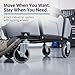 DRIFFY Rolling Mechanics Stool - Heavy Duty 330 LBS Capacity Rolling Garage Detailing Stool with Soft Rubber Cushion Seating & Removable Trays | Mechanics Seat for Auto Repair and DIY Home Car Beauty