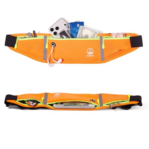 Image of Running Belt Slim Fanny Pack Jogging Pouch Phone Holder Waist Pack - Orange