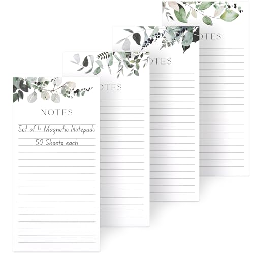 Beautiful Magnetic Notepads for Fridge - Set Of 4 Modern Note pad...