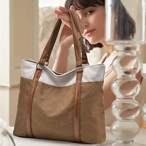 Bolso de lona grande casual para mujer miniatura 2