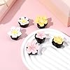 6 Pcs Flower Car Airs Vents Clips Cute Car Air Freshener Vent Clip Pink Accessories for Vehicle Interior Conditioning Decorations Women Pinks White Yellow (No Air Freshener and Fragrance Tablets) #3