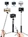 Mpow Selfie Stick Tripod, All in 1 Portable Extendable Selfie Stick with Bluetooth Remote & Fill Light, Compatible iPhone 12/12 PRO/11/11PRO/XS Max/XS/XR/X/8P/7P, Galaxy S20 Gopro/Small Camera, Black