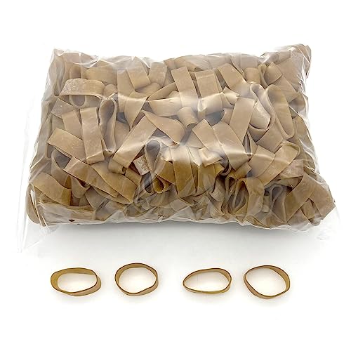 Progom - Elastici in gomma - 50(Ø32) mm x 14,5 mm - Colore biondo - 100% lattice - Borsa da 1 kg