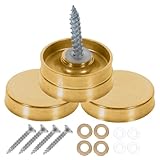 SOPOTUTU 20 Stück Teiliges Edelstahl Spiegel Schrauben mit Dekorativen Abdeckkappen Rostfrei...