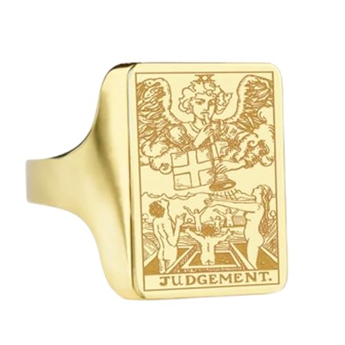Bague Jugement en argent 925 et or | Chevalière rectangulaire homme et femme