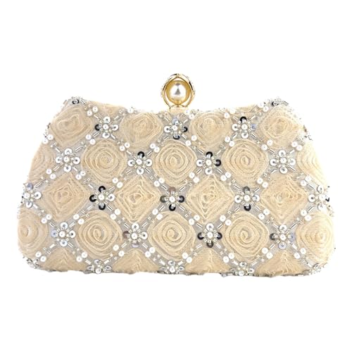Pochette de soirée à paillettes spacieuse pour emporter vos essentiels de fête sans encombre
