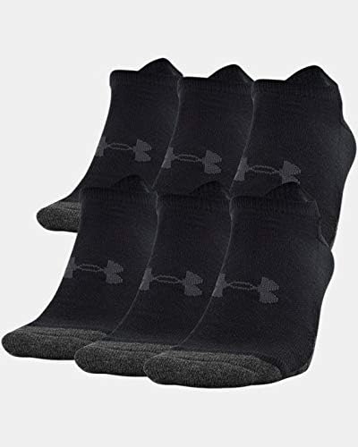 Under Armour Unisex UA Performance Tech No Show Socks 6-Pack XL Black