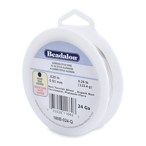 Fil Beadalon 24-Gauge argenté rond pour créer vos propres bijoux durables à la maison