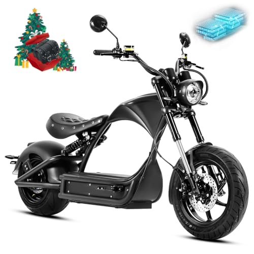 (2025 Upgraded) Eahora M1P Pro 4000W 50MPH Electric Motorcycle for Adults 55 Miles Long Range 60V 42AH Battery, Full Suspension Dual Hydraulic Brake DOT Approved Motorcycle