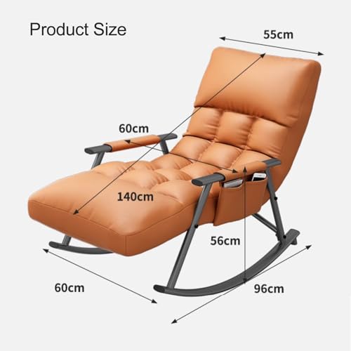 Rocking Chair Nursery,Metal Rocking Chairs with High Back,Upholstered Glider Chair with High Backrest Armchair Chair.440Lbs Support Rocking Chairs,Modern Rocker Chairs for Living Room Bedroom Offices