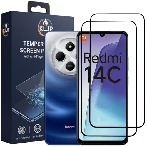 Image of Military-Grade Gorilla Tempered Glass For Xiaomi Redmi 14C / Redmi A4 / Poco C75 With Installation Kit | Edge to Edge Coverage | Black (Pack Of 2)