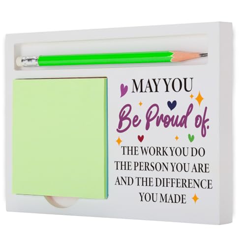 Cadeau de motivation enseignant et collègue : bloc notes de bureau pour départ en retraite