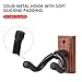 Guitar Wall Mount, Guitar Hanger, Guitar Wall Hanger Mount, Guitar Holder Hook Stand Wall with Soft Silicone Padding, for All Size Guitar, Ukulele, Mandolin (Brown)