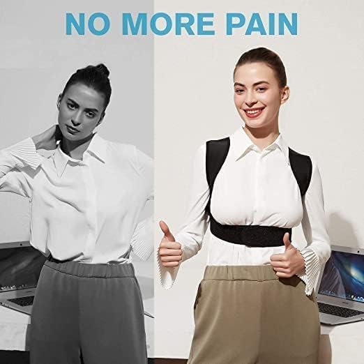 Image of Amazon Brand - Solimo Clavicle Support - Posture Corrector Belt for Men & Women | Back Support Belt | Shoulder Support Belt for Shoulder Fatigue Relief & Upper Back Pain (Universal Size)
