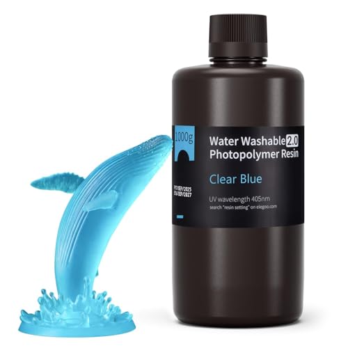 ELEGOO Water Washable Resin 2.0 Clear Blue