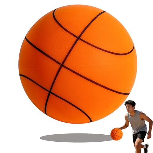 KWHSUN Silent Basketball Größe 7 Airless Schaumstoffball Leise Indoor & Outdoor Basketball für Kinder und Erwachsene Geräuschloser Trainingsball ohne Lärm