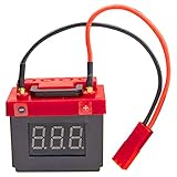 HIRCQOO RC Low Voltage Alarm Lipo Battery Tester Simulation Decoration Accessories Compatible with Traxxas TRX4 Axial SCX10 RC4WD D90 Tamiya CC01 Redcat Gen7 1/10 RC Crawler (Black)