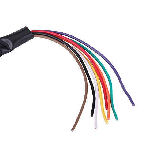 Qiilu Auto Kits guidon, 7/8 "Commutateurs de montage sur guidon de moto avec signal de virage de klaxon Contrôle de faisceau de croisement haut-bas (Noir) - Image 7