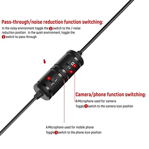 Lavalier Mikrofon für iPhone 6/7/7 plus/8/8 plus/11/11 Pro/12/13/13 Pro, iPhone X/XS/XR, 6 Meter Omnidirectional… – Bild 5