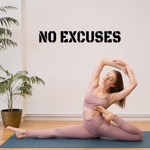 Carteles de letras NO Excuses y decoración para gimnasio de pared impermeable 8