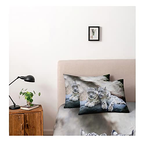 3D Gepard Bettwäsche Set - Wendebettwäsche 155x220cm Mit Kissenbezug 80x80