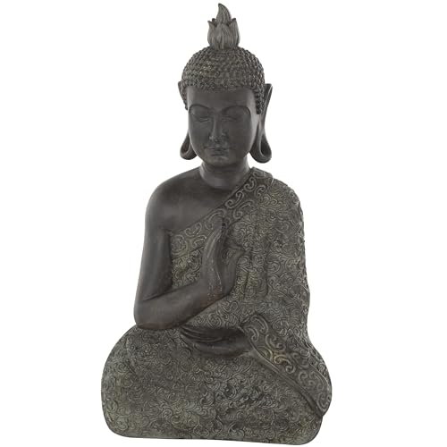 Estatua Decorativa Buda Polystone 21 x 11 x 7 pulgadas