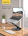 Nulaxy Telescopic 360 Rotating Laptop Stand for Desk Adjustable Height Swivel Pull Out Design Ergonomic Laptop Riser Standing Desk Converter Fits All 10-17