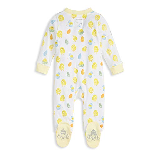 Image of Burt's Bees Baby unisex-baby Sleep & Play, Organic One-piece Romper-jumpsuit Pj, Zip Front Footed Pajama