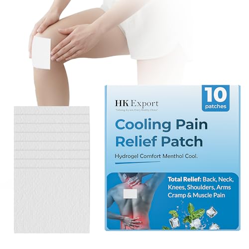 Image of Pain Relief Patch (20 Pcs) | Cooling Hydrogel Patches for Back, Neck, Knee, Shoulder & Muscle Pain,Patch Pain Reliever | Skin-Friendly Flexible Fabric | Individually Packed for Travel, Cramps & Body Pain Relief