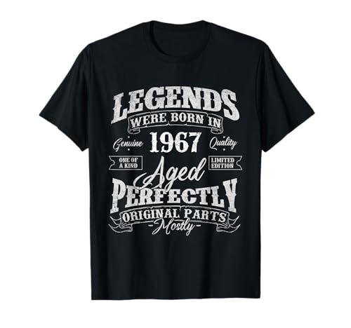 Legends were Born in 1967 Year of Birth Birthday T-Shirt