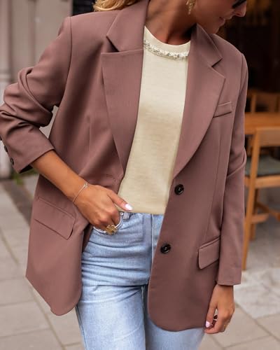 Arach&Cloz Women's Wool Blend Elegant Crew Neck Sweaters for Fall 20253