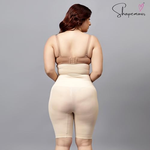 Image of SHAPEMOUR High Waist Shapewear for Women, Body Shaper Shorts with Silicone Grip, No Steel Bones Slimming Panties, Seamless Design Tummy Control Tucker