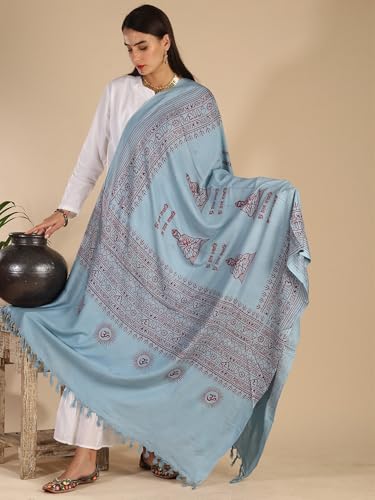 Women's Prayer Polycotton Shawl of Gautam Buddha | Religious Buddha Print Soft Weave Stole, Chunni For Girl3