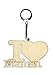 Artemio 14001714 Porte-clés en Bois I Love Maman Bois Multicolore 8x0.5x11 cm